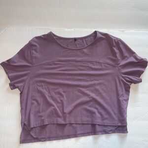 Alphalete XL Premium Viscose Hi-Low Crop Plum